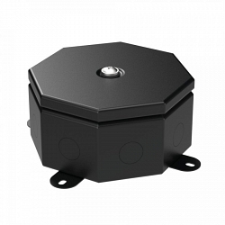 Коробка металлическая Октагон черная 130х130х63 (70-0100-9005)