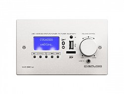 CVGAUDIO NVC-SRC-W - Внешний настенный MP3/BLUETOOTH/FM модуль с регулятором громкости для микшеров-усилителей NEXT/M, алюминий светлый