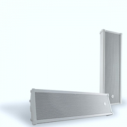 CVGAUDIO CSP43T - Звуковая колонна для систем Public Address, 20/30W - 100V,  IP55,  металлический корпус, белый