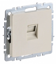 Розетка компьютерная 1-местная RJ45 BRITE РК10-БрКр кат.5E бежевый (BR-K10-1-K10)