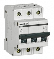 GENERICA ВА47-29 3P C 6А 4,5кА (MVA25-3-006-C)