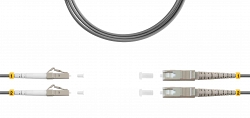 Патч-корд ВО MM(OM1), LC/UPC-SC/UPC, 3.0мм, duplex, LSZH, 10м (09-12110)
