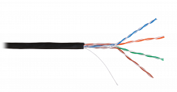 U/UTP 4pair, Cat5e, Solid, Out, PVC (NMC 9100B-BK)