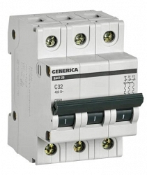 GENERICA ВА47-29 3P C 32А 4,5кА (MVA25-3-032-C)