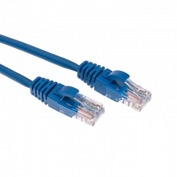 Патч-корд U/UTP, CAT 5e, RJ45-RJ45, 26AWG, LSZH, синий, 5м  REXANT (02-0104-5)