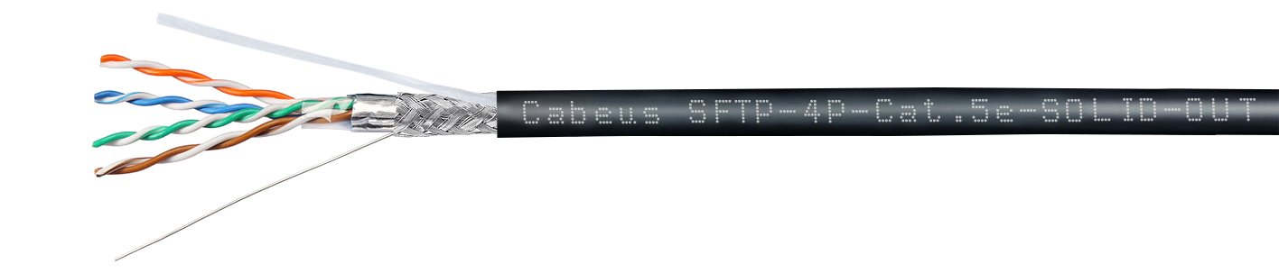 Ftp 4p cat 5e. Кабель SFTP-4p-Cat.5e-Solid-out-LSZH-UV. Кабель FTP-4p-Cat.5e-Solid-out-LSZH-UV. Кабель SFTP 5e. Витая пара экранированная кат.5e Cabeus FTP-4p-Cat.5e-Solid-St-out 4.