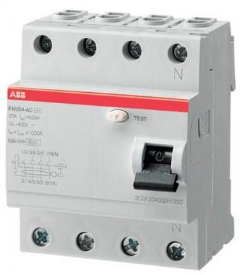 Выключатель дифференциального тока (УЗО) FH204 AC-25/0,03 (2CSF204004R1250)